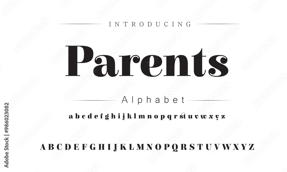 Fototapeta premium Innovative Modern Serif Collection