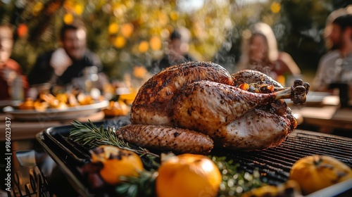 Grilled Turkey for Thanksgiving photo