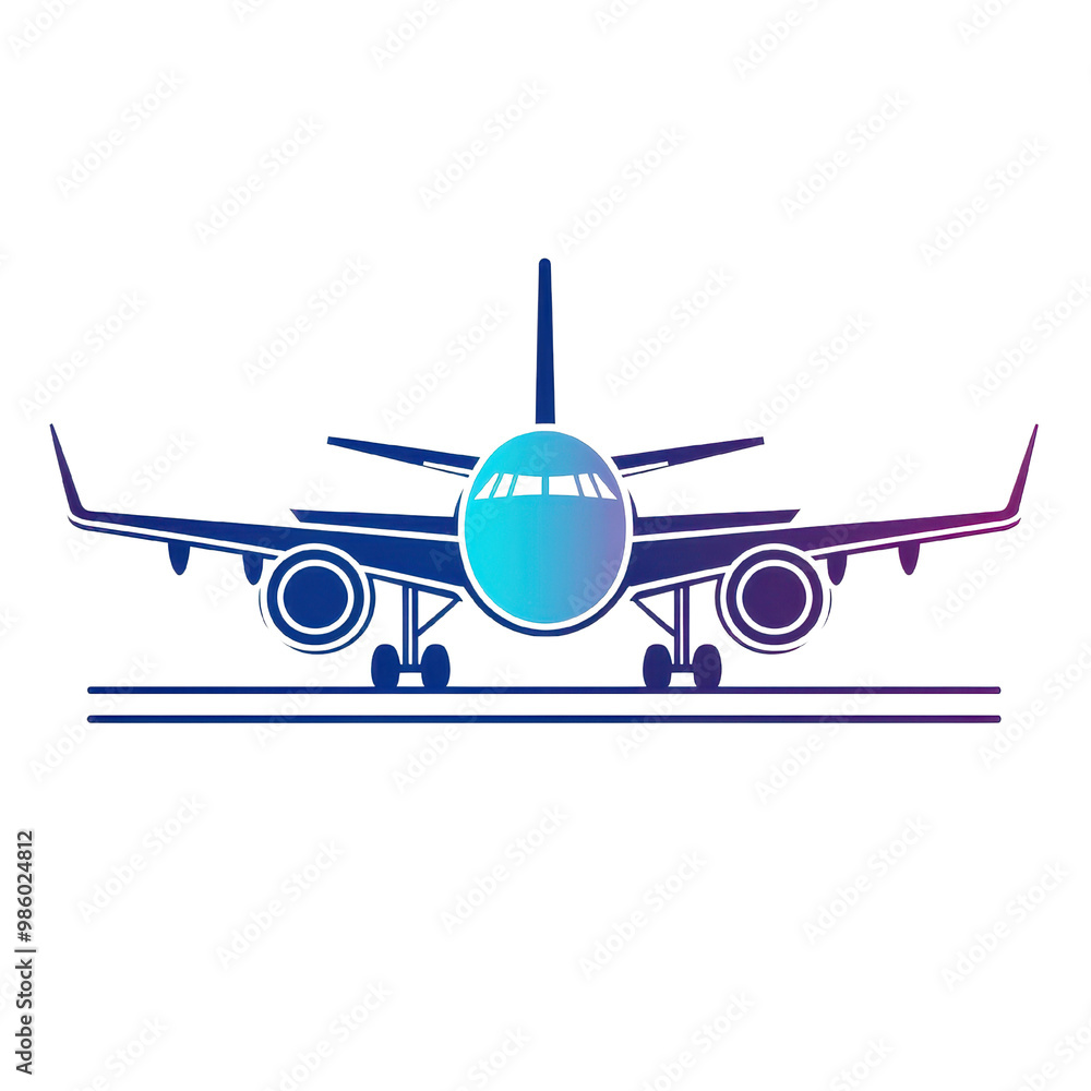 illustration of a modern airplane ready for takeoff on a runway, perfect for travel and aviation themed projects, transparent background. illustration of a modern airplane ready for takeoff on a runway, perfect for travel and aviation themed projects, transparent background.