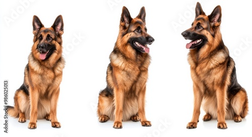 shepherd dog isolated on white background