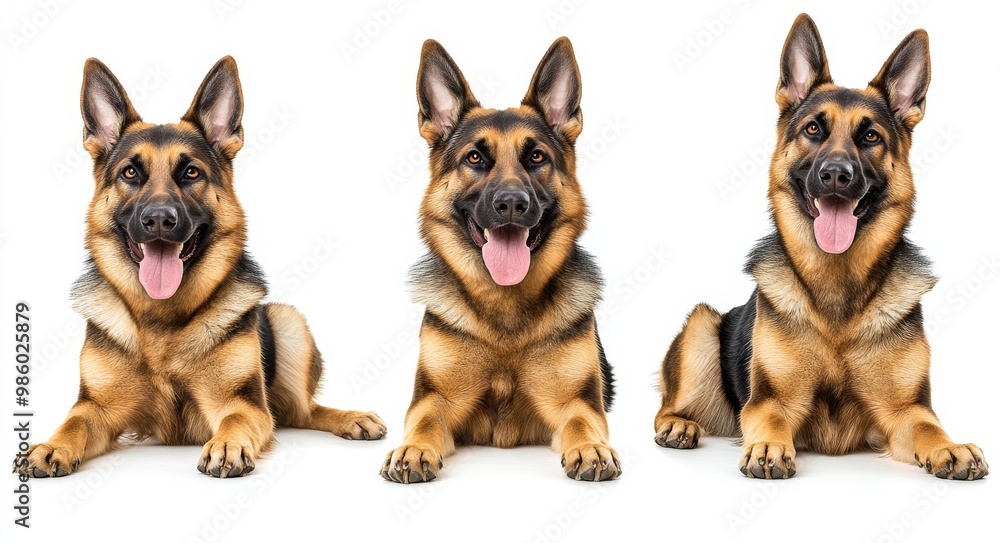 Fototapeta premium shepherd dog isolated on white background