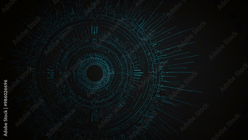 Radial line design on a black background. Radial line design on a black background.