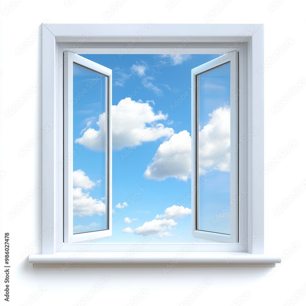 cloud window isolated on white background cloud window isolated on white background