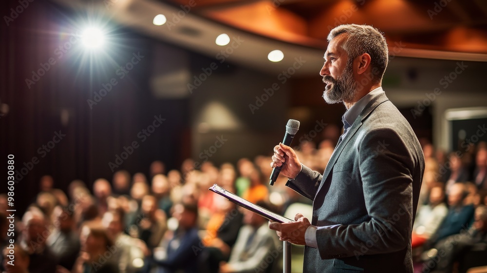 speaker speech in front of the audience people listeners speaker speech in front of the audience people listeners