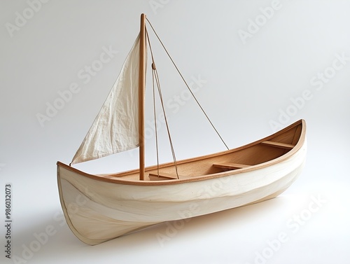 Wooden Sailboat Model: A Nautical Craft