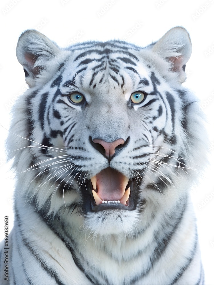 Fototapeta premium white tiger portrait