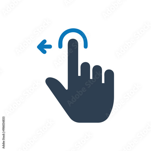 Hand Thumb Scroll Vector Icon, Hand Spread Icon