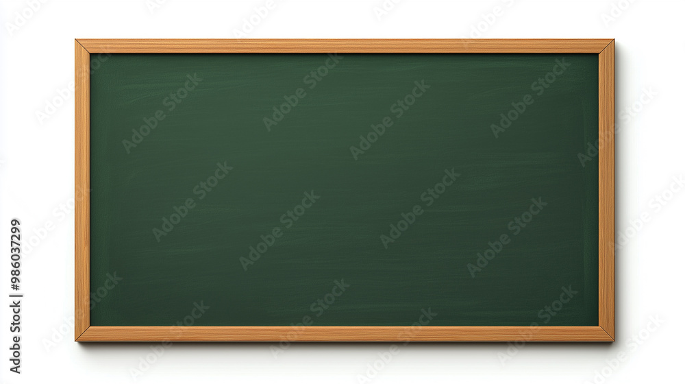 Classic Style: Blank Green Chalkboard with Wooden Frame Classic Style: Blank Green Chalkboard with Wooden Frame