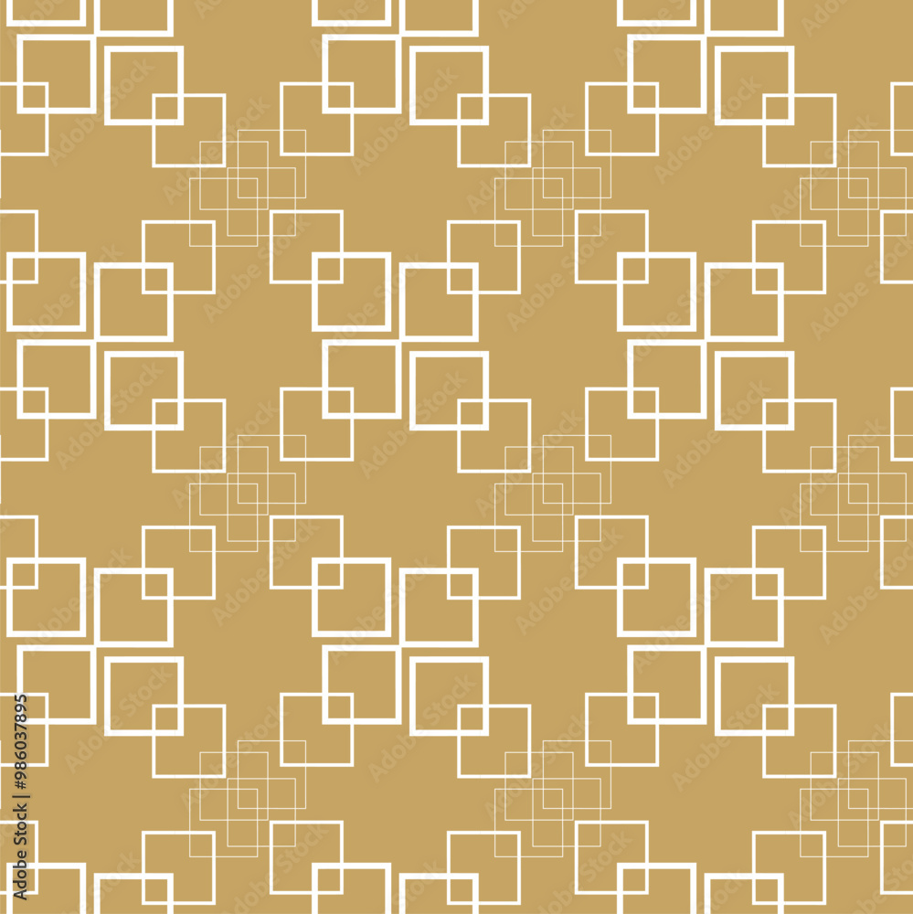 Abstract geometric pattern with squares, stripes, lines. Seamless vector background. White and gold ornament. Modern graphic design. Abstract geometric pattern with squares, stripes, lines. Seamless vector background. White and gold ornament. Modern graphic design.