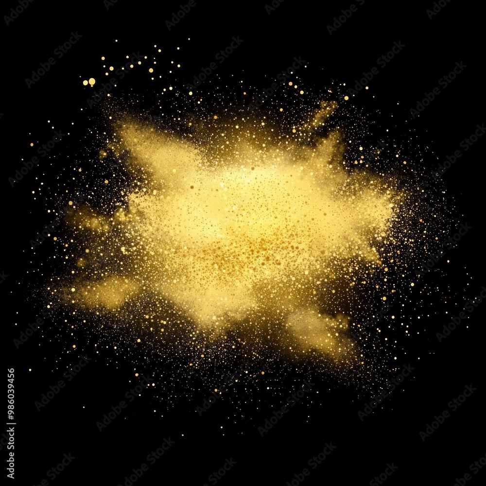 A powerful burst of golden particles erupts from an intense core, scattering shimmering dust outward into the darkness, creating a vivid, high-energy spectacle filled with brilliance. A powerful burst of golden particles erupts from an intense core, scattering shimmering dust outward into the darkness, creating a vivid, high-energy spectacle filled with brilliance.