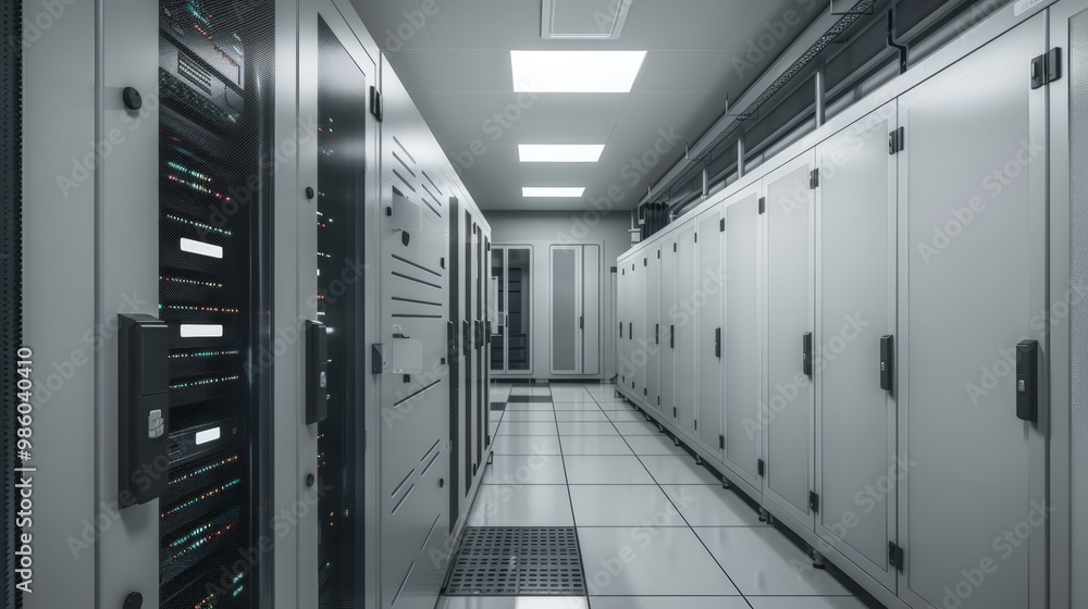 Energy-Efficient Server Room with State-of-the-Art Equipment and Organized Layout Energy-Efficient Server Room with State-of-the-Art Equipment and Organized Layout