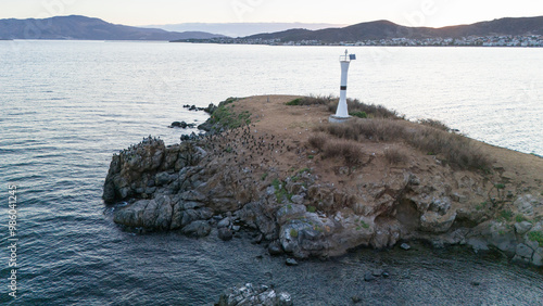 Aerial view of Avsa island, Turkey. Avsa Island view from sea in Turkey. photo