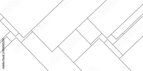 Abstract industrial Design random lines black on white background.Geometric seamless minimalist pattern with straight lines design.luxury black geometric random chaotic lines.squares and triangle line
