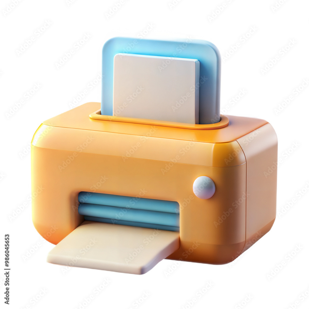 internet printer cute 3d illustration internet printer cute 3d illustration