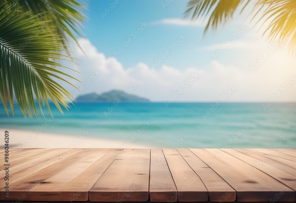 Summer background of free space and beach landscape with sea Summer background of free space and beach landscape with sea