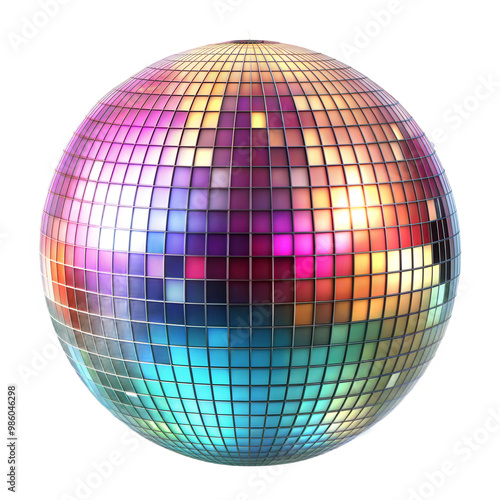 birthday disco ball cute 3d illustration