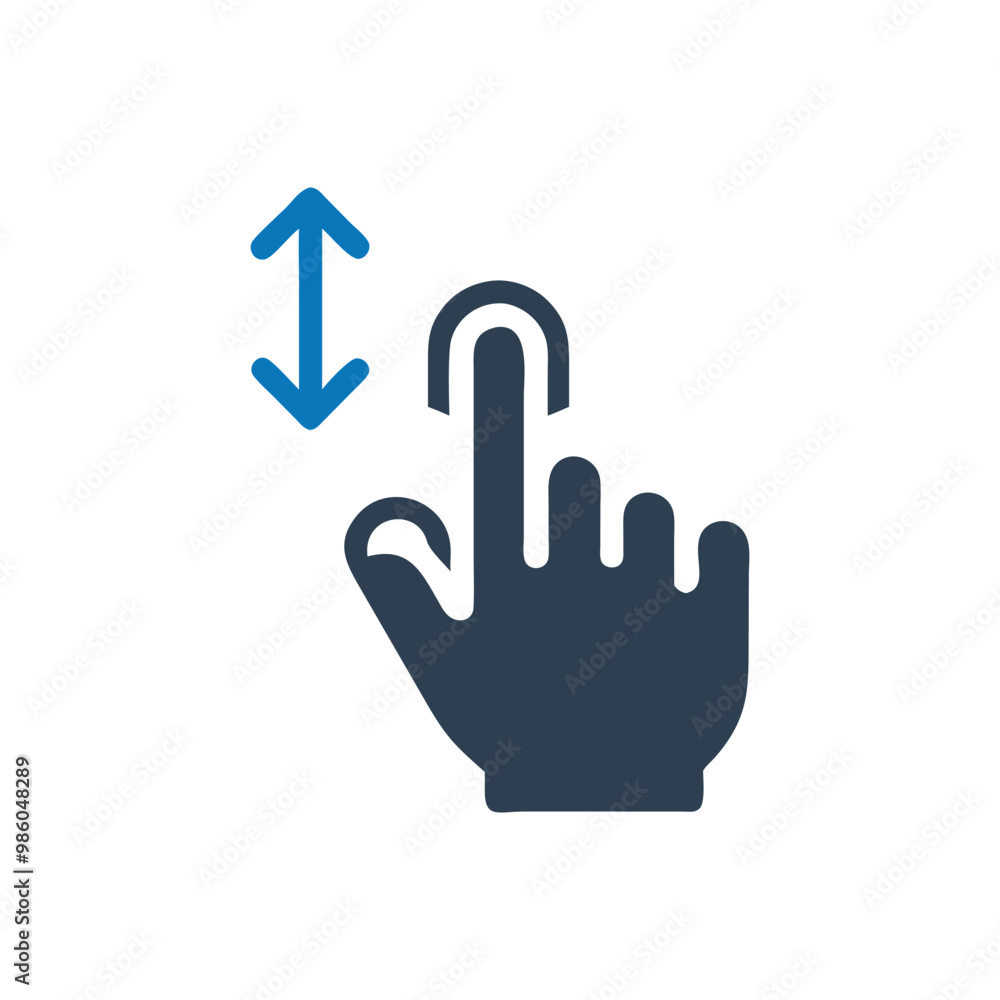 Fototapeta premium Hand making a selection gesture icon, Hand with finger making a pressing / tapping gesture icon