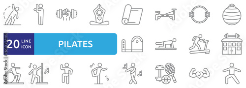 Pilates icon set