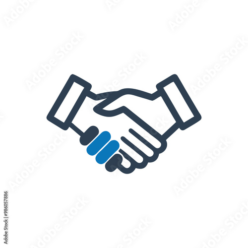 Shaking hands icon, Handshake Agreement Vector Icon, Vector Partnership Icon