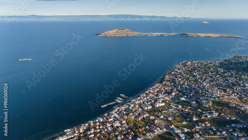 Aerial view of Avsa island, Turkey. Avsa Island view from sea in Turkey. photo