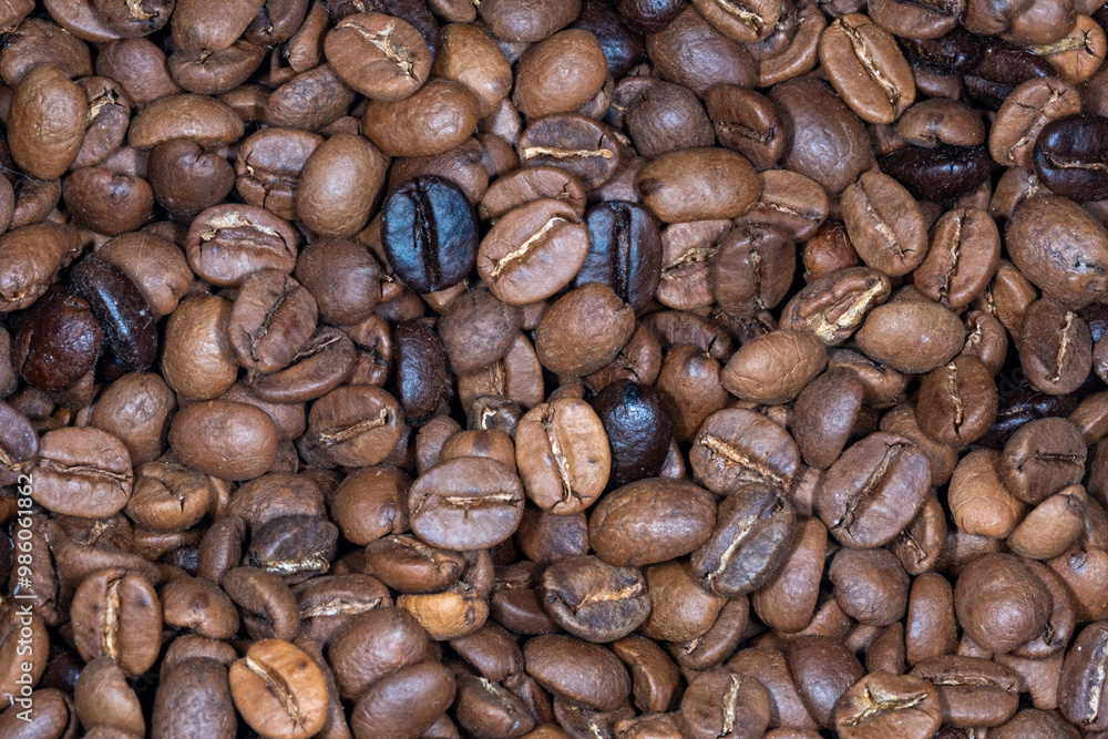 Fototapeta premium close up macro shooting of coffee beans