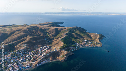 Aerial view of Avsa island, Turkey. Avsa Island view from sea in Turkey. photo