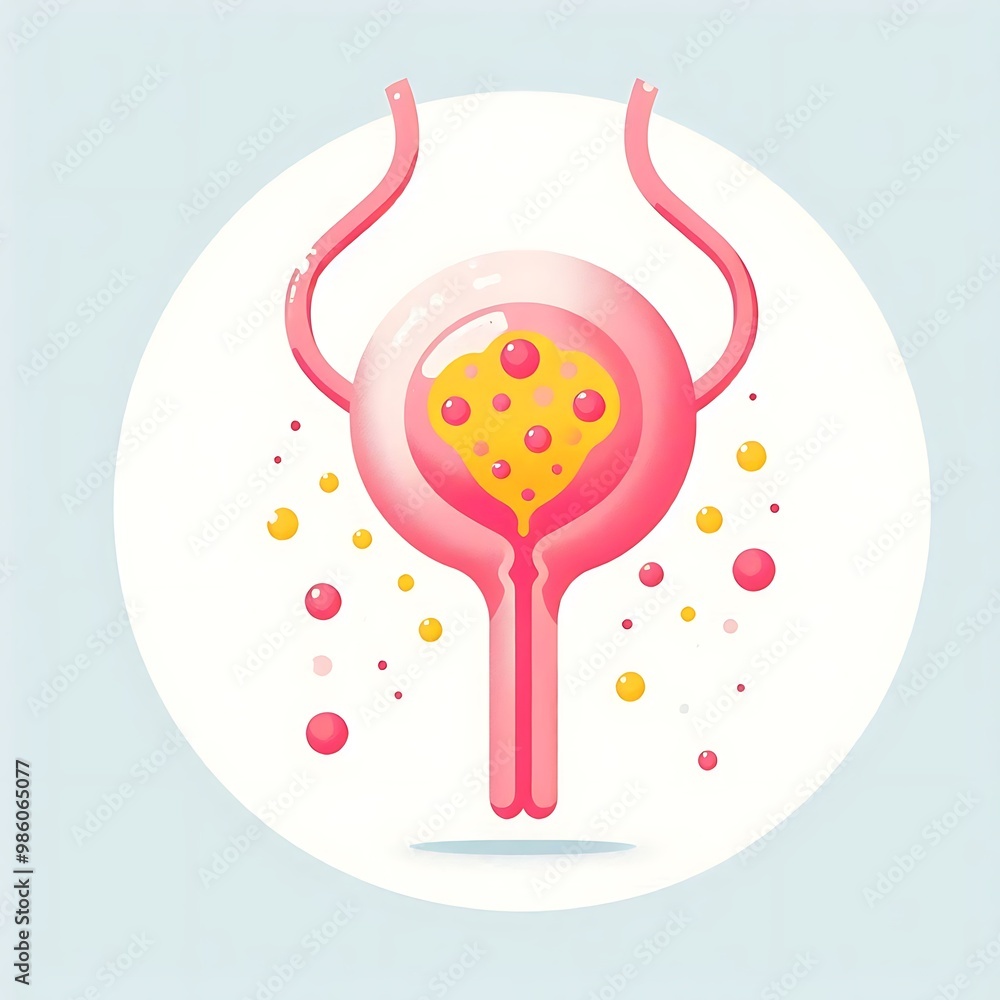 Bladder infection, flat illustration of human organs and systems, diseases, graphics for medical, hospitals, treatment posters, banners, flyers Bladder infection, flat illustration of human organs and systems, diseases, graphics for medical, hospitals, treatment posters, banners, flyers