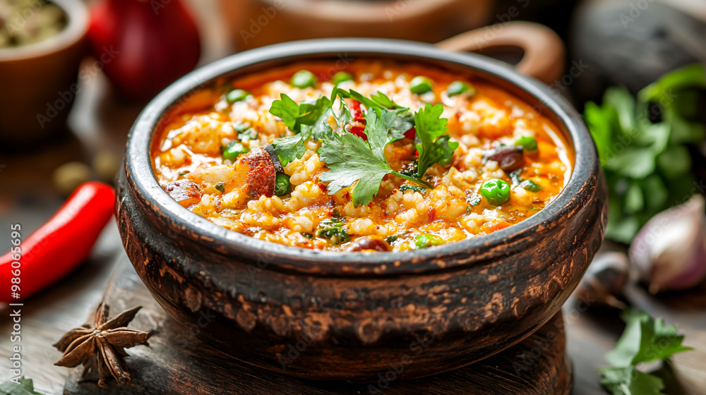 Delicious Bowl of Vegetarian Spicy Cuisine Delicious Bowl of Vegetarian Spicy Cuisine