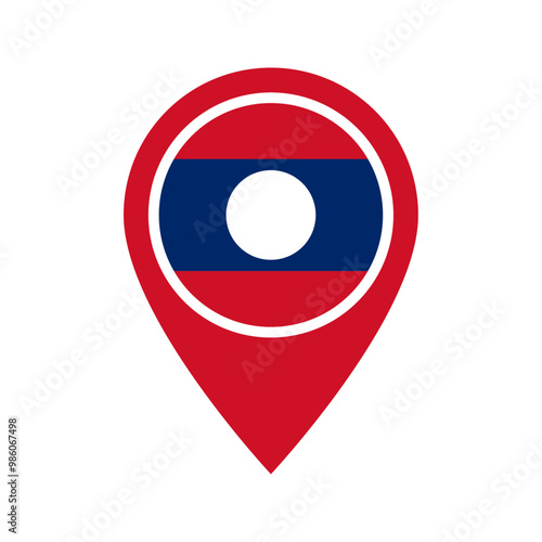 Laos flag location icon Free Download Laos flag location icon - GFXLoad