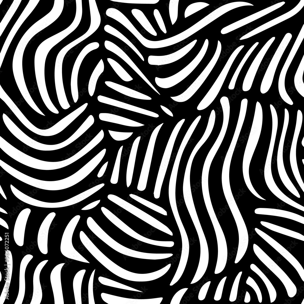 Black and white seamless pattern with doodle bold lines Black and white seamless pattern with doodle bold lines