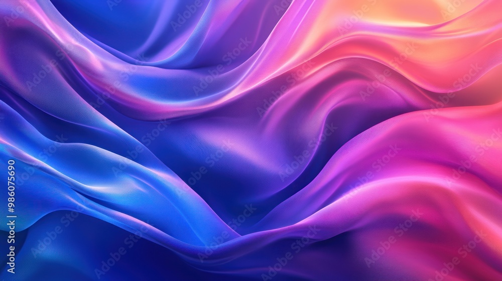 Abstract pink and blue gradient wavy background. Abstract pink and blue gradient wavy background.