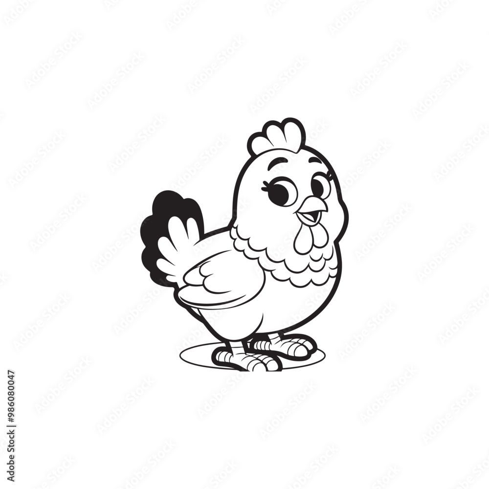 Sweet Poultry Character Cute Chicken Illustrations for Baby Nursery. Sweet Poultry Character Cute Chicken Illustrations for Baby Nursery.