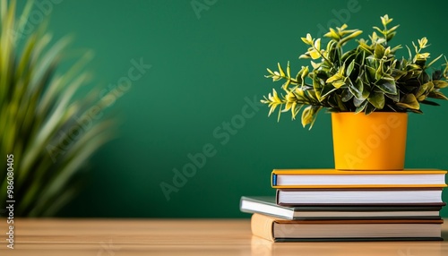 Closeup of career strategy books on a student s desk, Student, Strategy