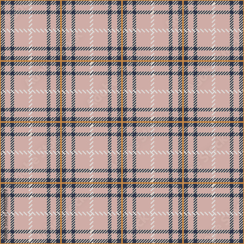 Classic tweed plaid style pattern. Geometric check print in pink and pale color. Classical English background Glen plaid for textile fashion design, fleece shirts or kitchen clothing.