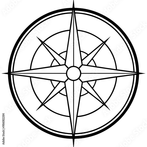 compass rose vector