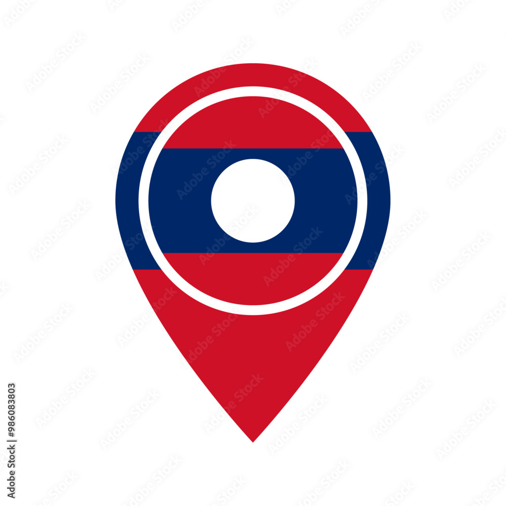 Laos flag location icon Laos flag location icon