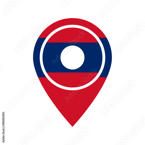Laos flag location icon Free Download Laos flag location icon - GFXLoad