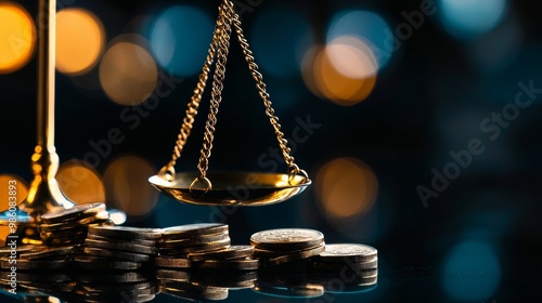 Abstract image of fiscal policy and regulation balancing scales