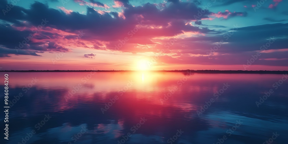 Beautiful Sunset over Calm Water Beautiful Sunset over Calm Water