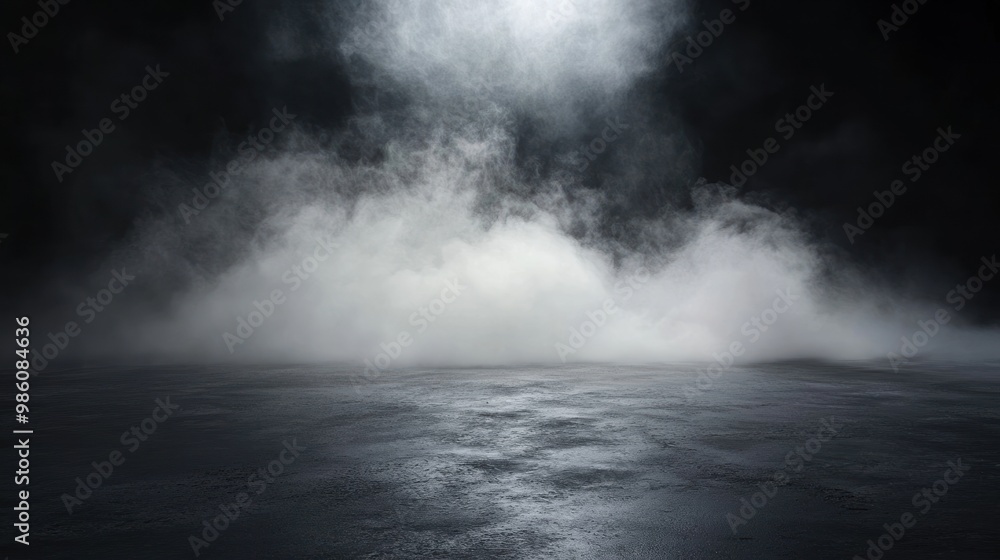Dark abstract background with white fog and textured surface. Dark abstract background with white fog and textured surface.