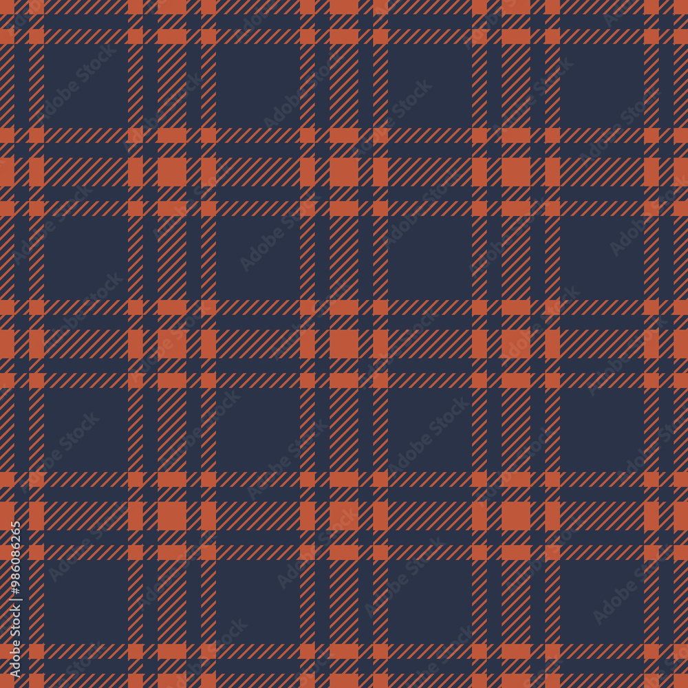 Dark blue and orange fall classic tweed plaid style pattern. Geometric check print autumn. Classical English background Glen plaid for textile fashion design, fleece shirts or kitchen clothing. Dark blue and orange fall classic tweed plaid style pattern. Geometric check print autumn. Classical English background Glen plaid for textile fashion design, fleece shirts or kitchen clothing.