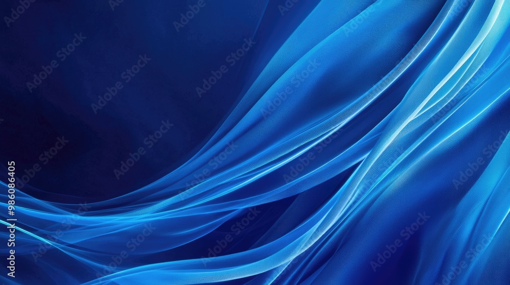 Elegant blue wave patterns on a deep blue background, ideal for abstract designs. Elegant blue wave patterns on a deep blue background, ideal for abstract designs.