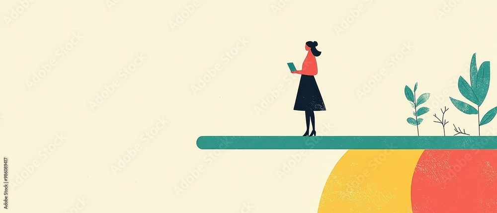 Businesswoman presenting fiscal policy and regulation strategies Businesswoman presenting fiscal policy and regulation strategies