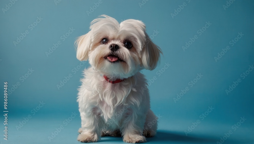 Close-Up of Small White Dog with Light Brown Markings Close-Up of Small White Dog with Light Brown Markings
