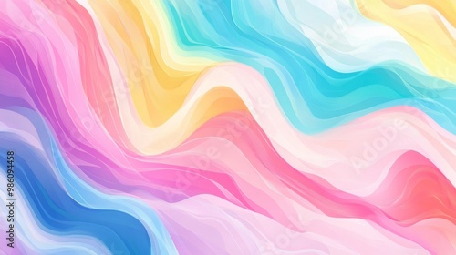 Colorful and vibrant background with wavy lines