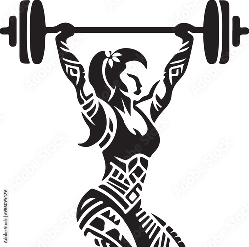 woman lifting weights