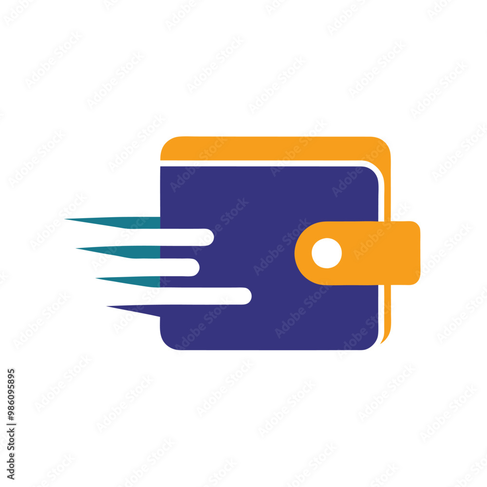 Trendy Mascot of Wallet Vector Logo Icon Design Trendy Mascot of Wallet Vector Logo Icon Design