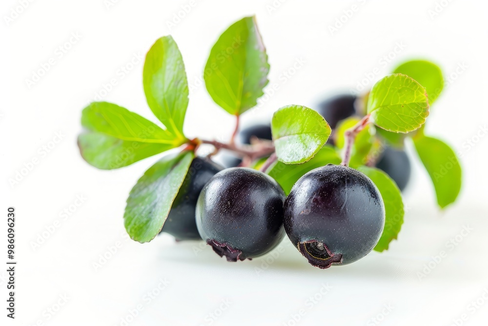 A fresh bilberry isolated on white A fresh bilberry isolated on white