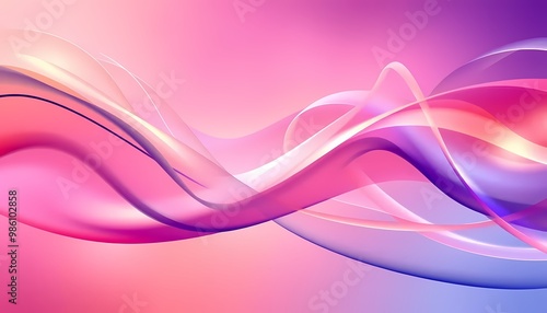 Wallpaper Mural abstract pink background with waves Torontodigital.ca