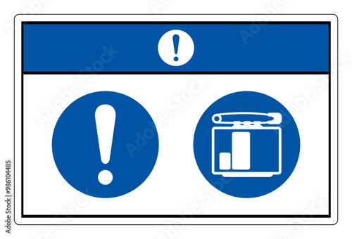 Notice Wear Your Dosimeter Symbol Sign, Vector Illustration, Isolated On White Background Label. EPS10